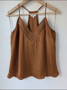 Socialite Rust Satin V-Neck Cami